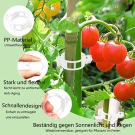 Pack of 200 Plant Clips for Climbing Plants, Tomatoes, Trellis Aids for Climbing Plants, Plant Clips, Vine Clips, Flower Clips for Vegetables Plants Attachment