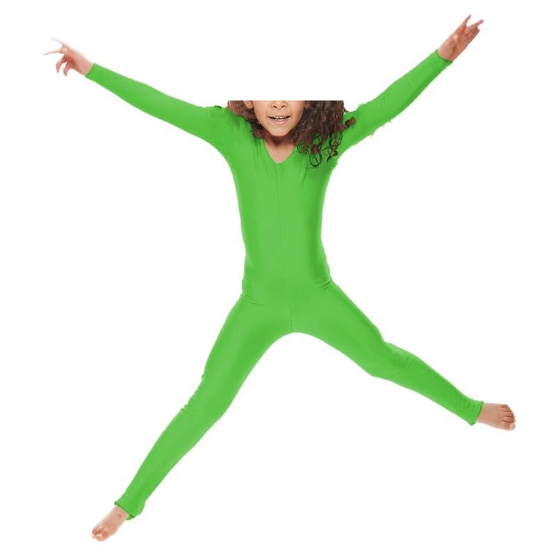 Prime fashions - Girls Shiny Nylon Long Sleeve Stirrup Catsuit