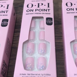 OPI On Point Press On Mani - Pink Glitter - Mod About OOOH - 3 Packs of 24 Nails