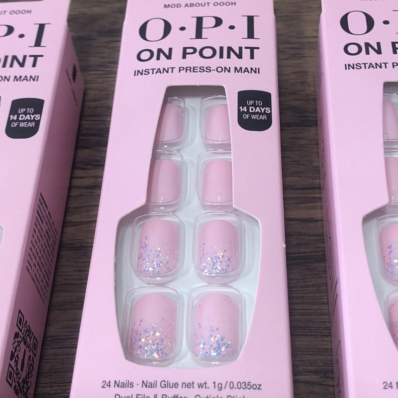 OPI On Point Press On Mani - Pink Glitter -