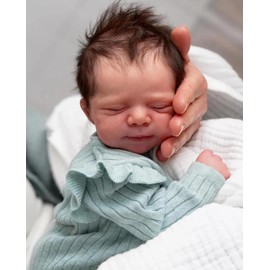 Zero Pam Reborn Baby Dolls 18 inch Soft Silicone Baby Dolls Soft Body Sleeping Realistic Newborn Doll Like A Real Baby for Girl Boy Gifts with Feeding Accessories