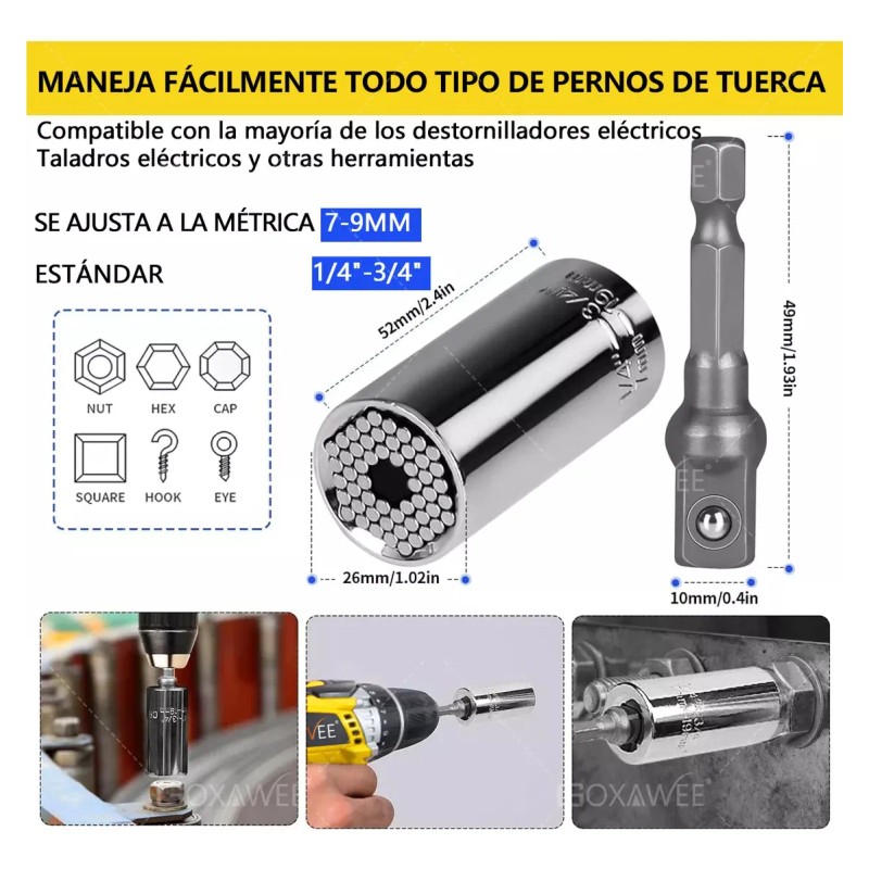33pcs Juego Brocas Extensión Y Taladro Angular 105° Goxawee