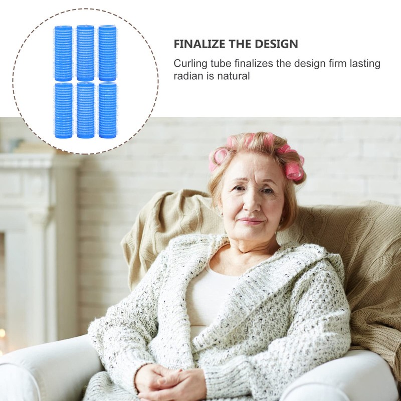 FOMIYES Hair Rollers, Self Grip Hair Roller, 6Pcs Curlers Salon