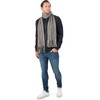 LOVARZI Men's Wool Scarf for Winter - Grey, Brown and