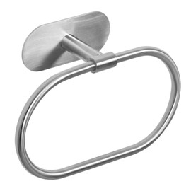 HouseAid - Toallero autoadhesivo para baño de acero inoxidable adhesivo para toallas de mano, sin perforar, moderno colgador de toallas de mano, para colgar en la pared, níquel cepillado