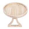 Clip On Tray Natural Bamboo 9.8in Round Home Couch Sofa