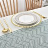 Yofori Cotton Blend Table Cloth for Square Tables Solid Embroidery