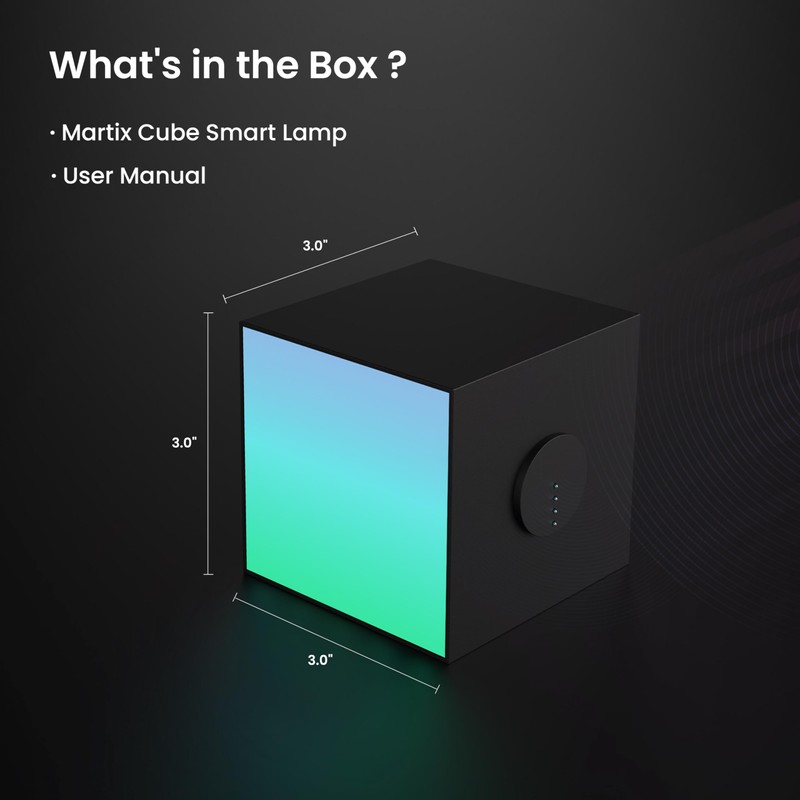 Yeelight Cube Lamp de Table Intelligent Wi-Fi/Bluetooth Noir