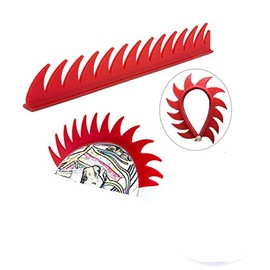 HHongJM Helmet Hawks Motorcycle Helmet Mohawk Synthetic Wigs for Bicycle/Almost Helmet/Stick Reusable Design Red Color