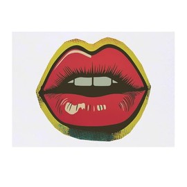 'Open Lips' Temporary Tattoo - Water Resistant, Skin-Safe, Non-Toxic Transfer (TO00083595)