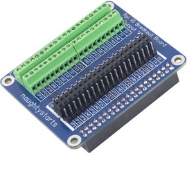 for RPi Pi IO GPIO Terminal Blocks Breakout Board 40Pin 2.54mm / 0.1" Mini Terminal Expansion Board for Raspberry Pi 5 4B 3B+ 3B 2B Zero Zero W