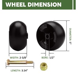Autsurles Deck Wheel Kit Replace for MTD 734-04155 Toro 112-0677 RZT50, RZT53, ltx 1050, LT1042 LT1050 LTX1040 LT1050 LTX1045, for 2000 series Cub Cadet Z Force Mower Deck Set of 4