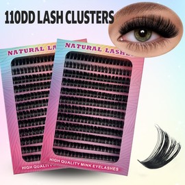 MozyVex DIY Lash Extension Kit 240pcs Soft Lash Fluffy Clusters 110D D Curl Eyelash Clusters Kit False Eyelash Mix10-18mm Thick Individual Eyelashes Easy to Apply