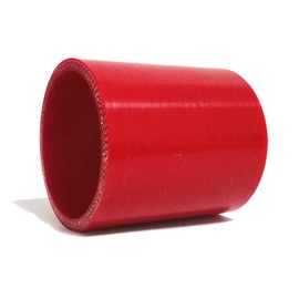 AotoKoop Acoplador recto universal de 3 capas de silicona de alto rendimiento ID 2.5 pulgadas (64 mm), rojo (sin logotipo)