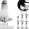 8pcs Metal Blinds Hold Down Brackets, Silver Door Blinds Bottom