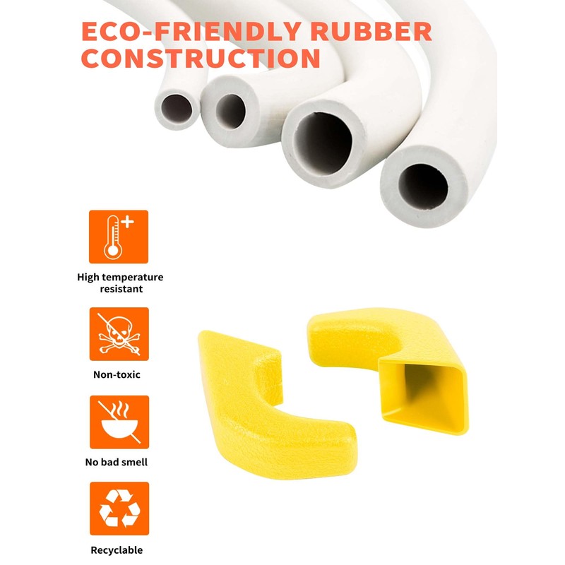 Savadicar 2-Piece Texture Yellow Front Bumper Tow Hook Cover for