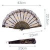 LOYELEY Flower Fan Rose Pattern Folding Dance Dance Spanish Don