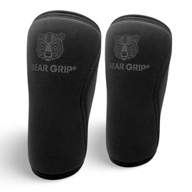 BEAR GRIP 7mm Knee Sleeves (Pair) for Weightlifting and Squats - S
