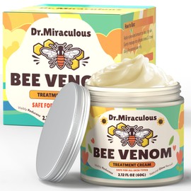 Dr. Miraculous Bee Venom Skin Cream, Propolis & Peptide Anti-Aging Moisturizer for Wrinkles Removal, Hydration & Firming Skin (2.12 fl oz)