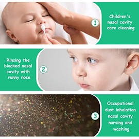 Aolso Baby Nasal Irrigator, 4PCS Nasal Syringe for Baby, Syringe Nasal Irrigator with Tweezers & Cleaning Brush, Baby Nasal Aspirator with Silicone Na