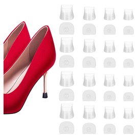 SooGree 16 Pares De Protectores De Tacón Alto, Tapas De Reparación De Tacón De Aguja, Cubiertas Y Topes De Tacón, 4 Tamaños, Cubiertas De Punta De Tacón Alto, Reducción De Ruido, Tapas Deslizantes