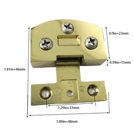 2 Piece Gold Glass Cabinet Hinge, Wine Cabinet Bookcase Door Hinge Display Cabinet Hinge 90 Degree Glass Clamp, for 5-7mm Glass Door