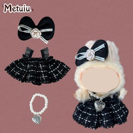 17 cm clothing (excluding dolls), hat and bag, and skirt set accessories, CuteClots dress up in a unique style, made of high-quality fabrics, cute and trendy, suitable for lafufu. Super soft, essential gift coin.:_LBB-XXF-B