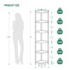 Hzuaneri Corner Shelf Stand, Corner Bookshelf, Storage Standing Shelf Unit