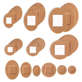 120pcs Round & Oval Bandages for Face, Elastic Fabric Flexible Adhesive Spot Small Dot Skin Friendly for Nose Hands & Delicate Wounds(6 Sizes)