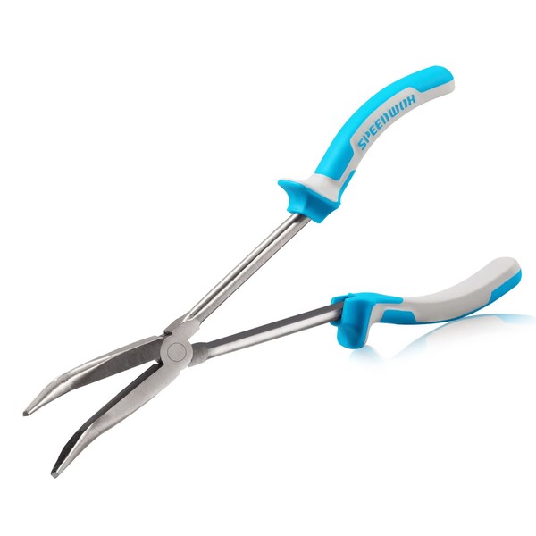 SPEEDWOX Long Reach Curved Long Nose Pliers 11 Inch 45