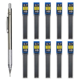 QOCUILC 120pcs Pencil Leads 0.7mm Pencil Leads with 1 Automatic Pen Smooth and Clear Writing for Sketching Drawing