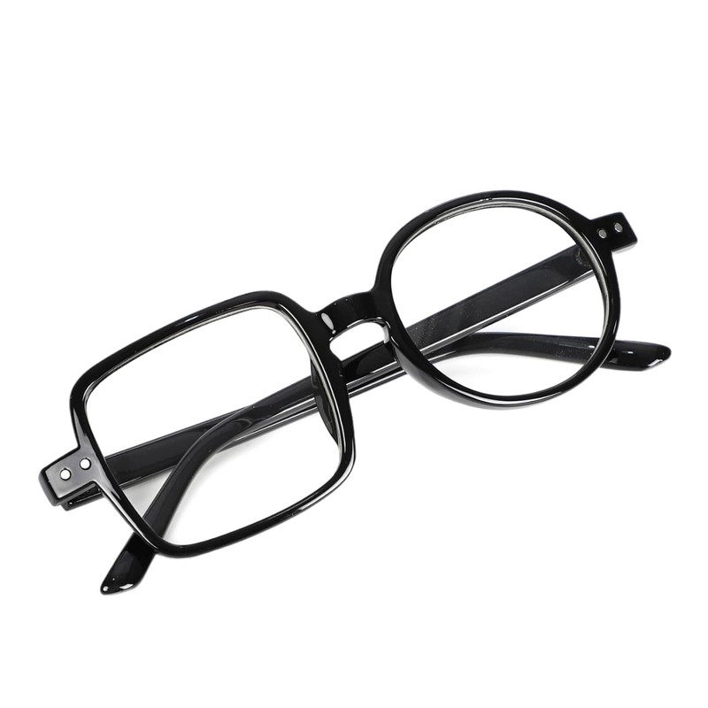 Harugio Date Glasses, Asymmetric, Unique, Asymmetric Frame, Stylish, Black