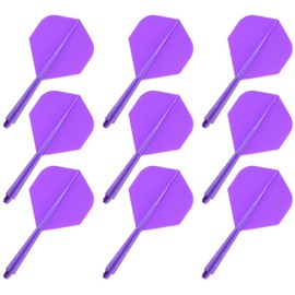 YIEUR Pack of 9 Dart Flights with Shafts Stable Purple 75 mm Plastic Standard Dart Accessories for Darts Dart Game (Purple)