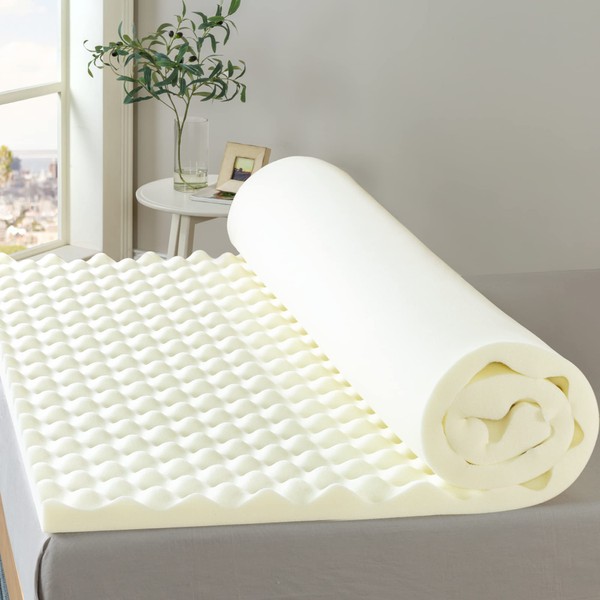 ZINUS 2 Inch Copper Cooling Memory Foam Mattress Topper with