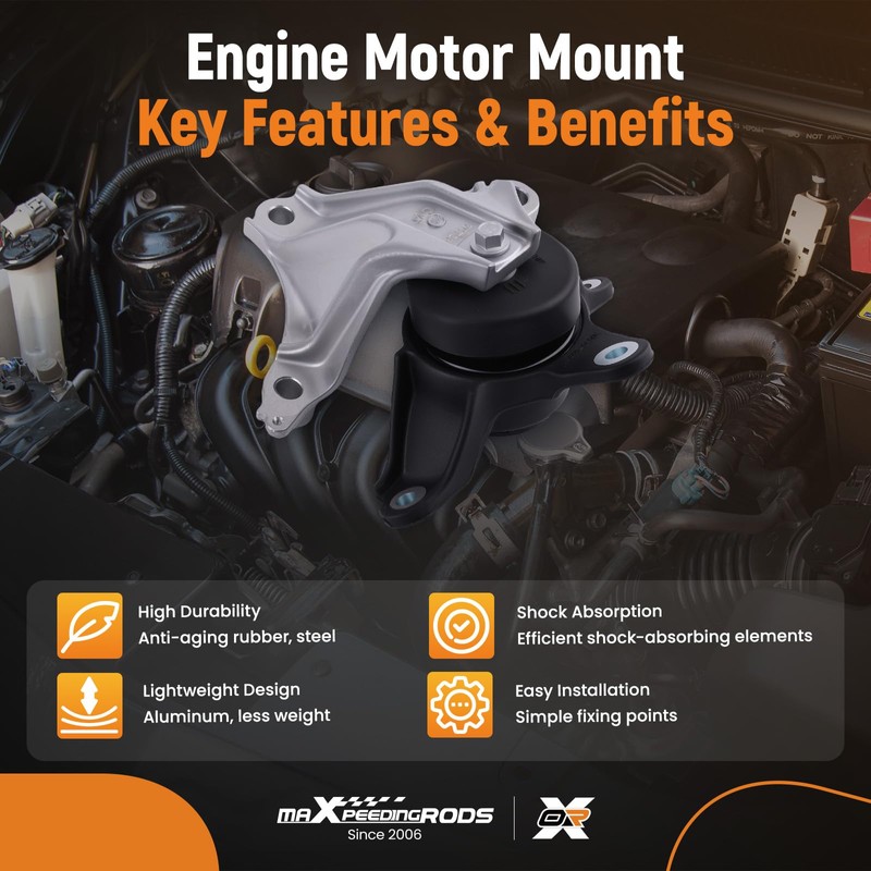 maXpeedingrods Engine Motor Mount and Transmission Mount Kit for Honda