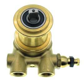 MacMaxe Fluidotech Brass Rotary Vane Water Pump, 52 GPH (200 L/h), Clamp Connection, for Commercial Espresso Machines
