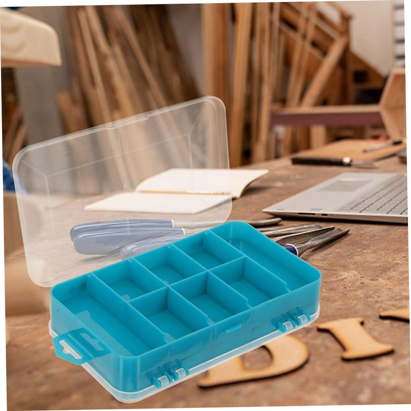 COHEALI Plastic Storage Boxes Double Sided Compartment Container for Small