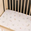 Pehr Crib Sheet, Zodiac | Breathable Brushed Organic Cotton for