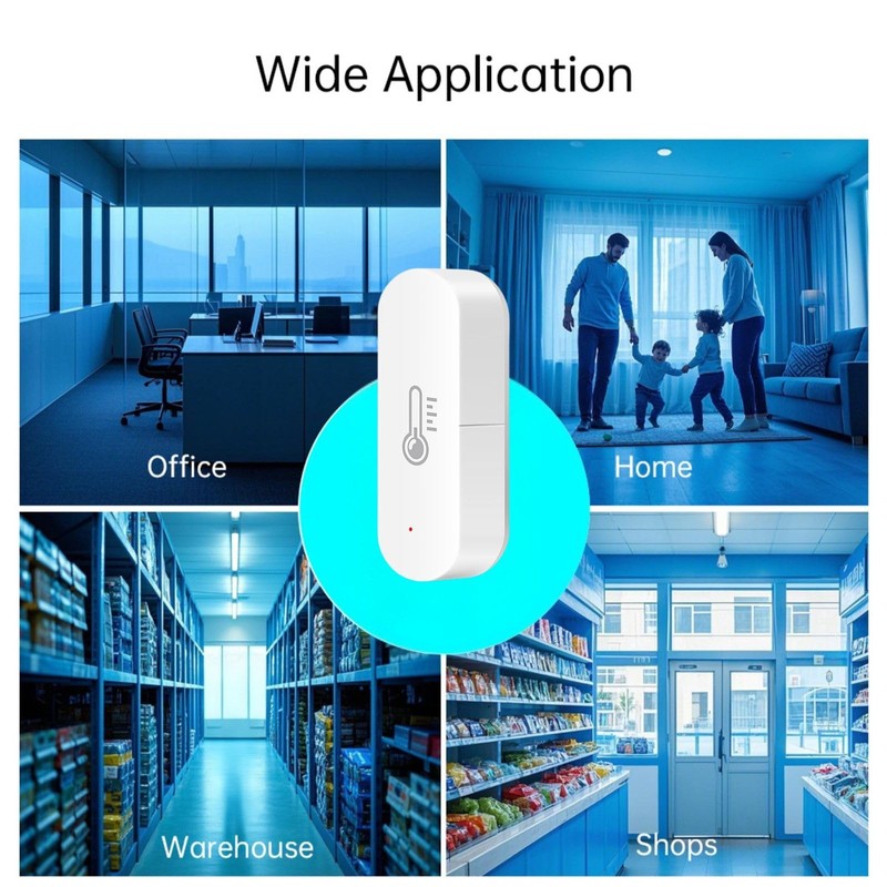 Sanofuturion Smart Temperature Humidity Sensor, Tuya WiFi Hygrometer Indoor Monitor