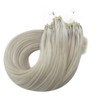 Full Shine Blonde Hair Extensions Microlink Human Hair Color 1000