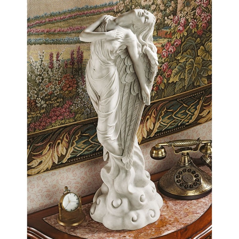 Design Toscano Ascending Angel Garden Statue, Medium, Antique Stone