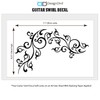 DesignDivil Black Flower Guitar Bass Sticker Decal