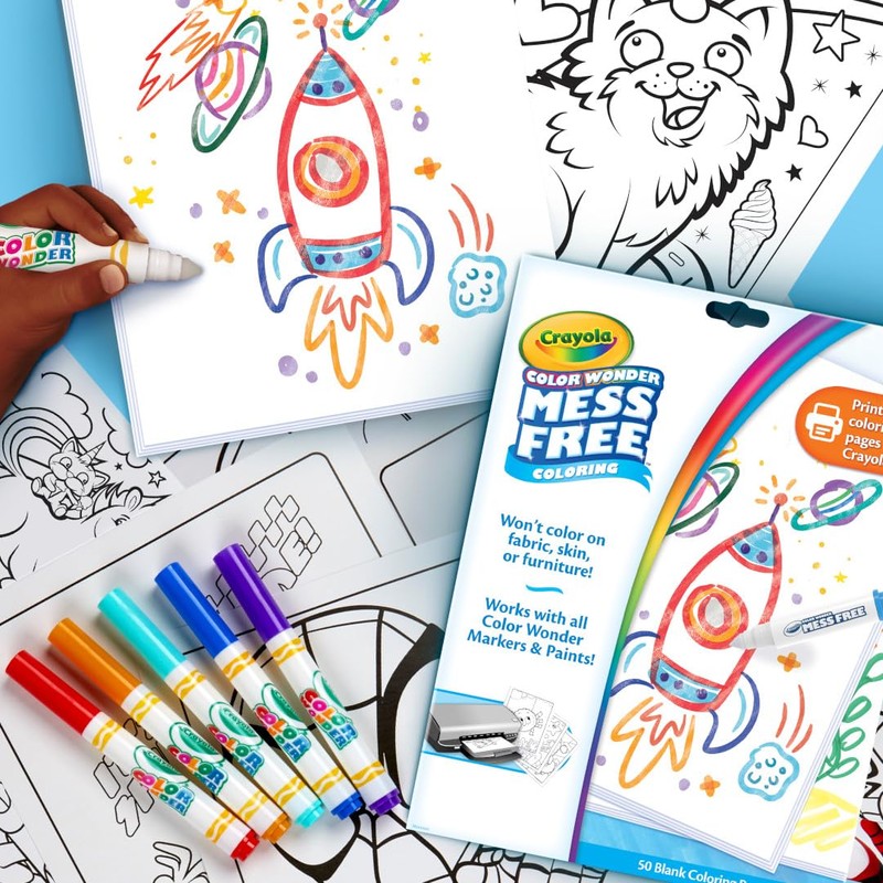 Crayola Color Wonder Mess Free Coloring Pages (50ct), Create Your