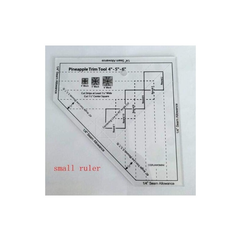 YICBOR Pineapple Stepping Ruler Non Slip MST-03 4-5-6 Inch Finished
