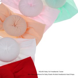 DRESHOW 5 Pack Baby Girl Nylon Headbands Newborn Infant Toddler Hairbands and Bows Child Hair Accessories