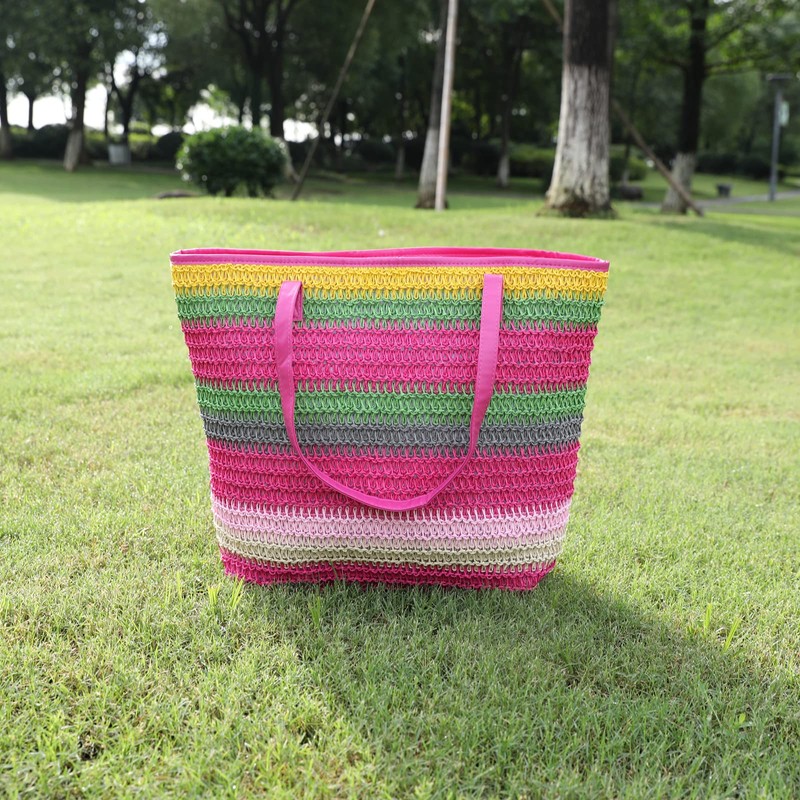 JNF Large Colorful Beach Bags for Women Straw Beach Tote