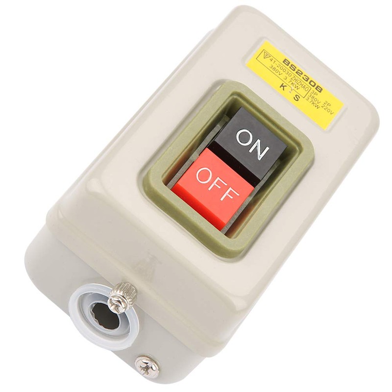 BS230B Push Button Switch, On/Off Switch, 3P Self-Locking Push Switch