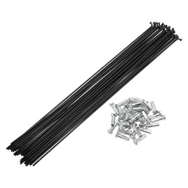 Motoforti Universal Bicycle Spokes Bike Wheel Spokes 14G 259mm Length Carbon Steel Black 1 Set