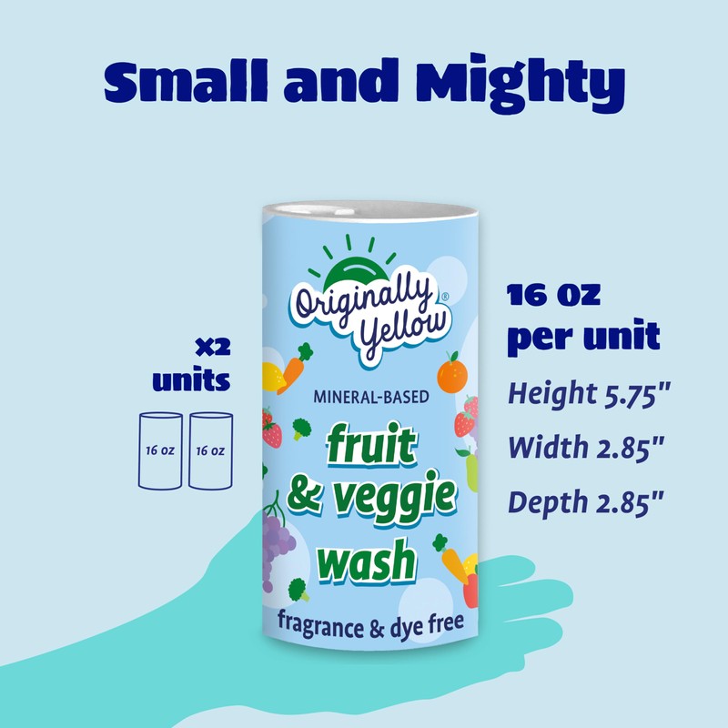 Originally Yellow All-Purpose Fruit and Veggie Wash | Plant-Based House