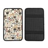 THOEWONG Animal Dog Paw Prints Bones Universal Auto Center Console
